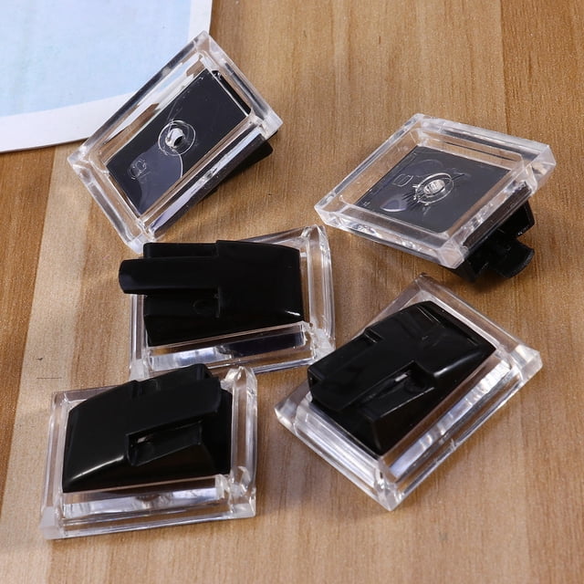 unbranded 5Ud Porta Anillos Acrílico Negro Con Cubo Y Clip Para Exhibición