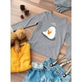 thumbnail image 3 of Adorable Ghost W Heart Long Sleeve Toddler -Image by Shutterstock,  5 Toddler, 3 of 4