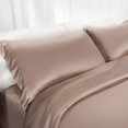 thumbnail image 2 of Aus Vio 100% Natural Charmeuse Silk Satin Luxurious Pillow Case, Buttery Soft to Touch, Durable, Breathable, Hypoallergenic and Perfect for all Seasons, King/California King Size, Pebble Color, 2 of 3