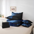 thumbnail image 4 of Erosebridal Futuristic Abstract Bedding Sets Twin Size, Gradient Geometric Comforter Sets with Sheets, Hippie Striped Decor, Reversible, 4 of 5