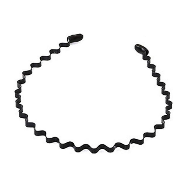 Unisex Hoop Hair Band Male Sports Comb Wave Hairpin Hairband Invisible Back Big Head Metal