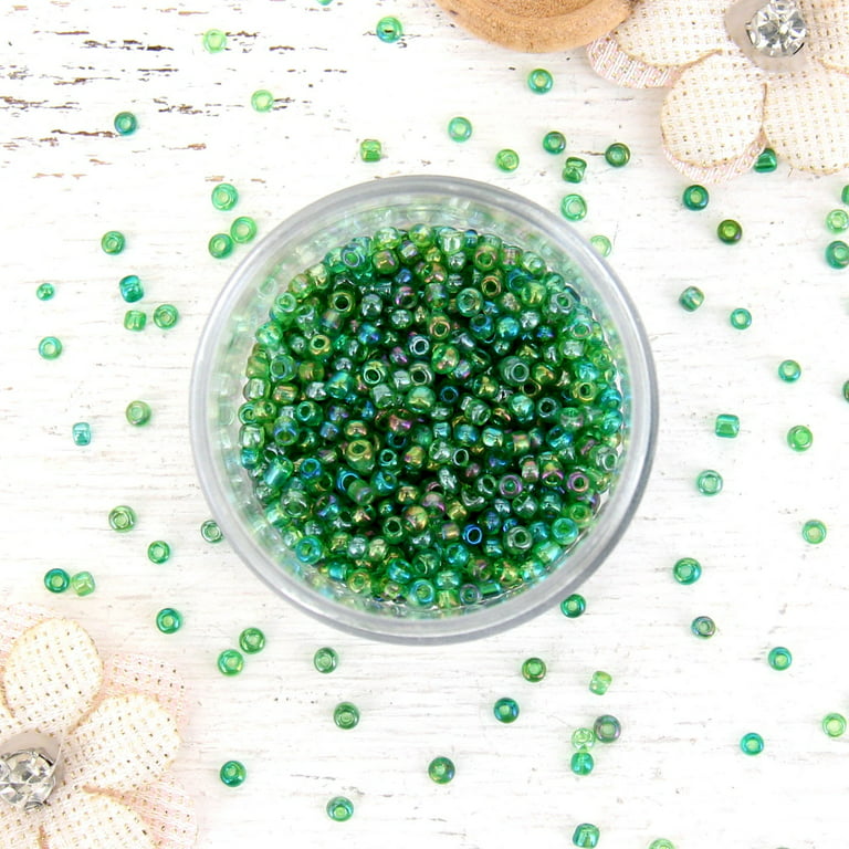2mm Round Czech Glass Beads, 4mm Mixed Seed Beads Glass