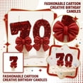 thumbnail image 3 of Bougie Pailletée Rouge, Bougie Chiffre Nœud Rouge, Décoration de Gâteau d'Anniversaire, Fournitures de Fête Rouges, Bougie d'Anniversaire pour Gâteau, Bougies Chiffres Nœud Rouges, Décoration de Dessus de Gâteau pour Fête d'Anniversaire, Nœud E Numéro 7, 3 of 5