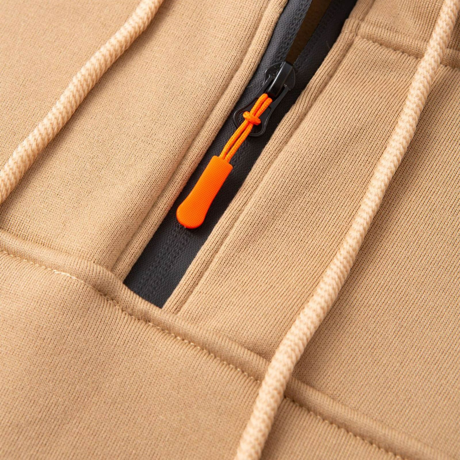 JUUYY Weighted Hoodie for Anxiety Comfort Hoodies for Anxiety Streetwear Hooded Trendy Long Sleeve Sweatshirts Khaki XL