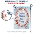 thumbnail image 4 of America Forever Kindness Matters Live Happy Garden Flag 12.5 x 18 inch Inspirational Live Love Laugh Double Sided Pink Floral Butterfly Summer Seasonal Yard Outdoor Decorative Motivational Flag, 4 of 5