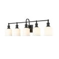 thumbnail image 4 of Z-Lite 733-5V-MB Bryant 12-Inch 5 Light Vanity Wall Mount Light, Black, 4 of 6