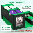 thumbnail image 4 of Caja de cartas UAONO para MTG con pantalla de 2 mandos, color negro y verde, 4 of 6