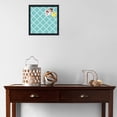 thumbnail image 3 of PinPix 14x14 Custom Cork Bulletin Board Diamond Modern Pattern Aqua White Poster Board Has a Fabric Style Canvas Finish, Framed in Diamond Modern Pattern Aqua White, by ArtToFrames (PinPix-1799), 3 of 5