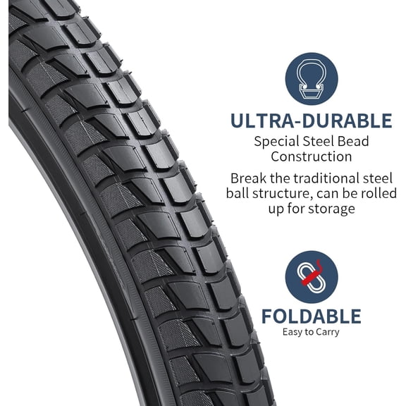 YUNSCM 2-PCS 29" Bike Tires 29x1.95/50-622 Compatible with 29 x 1.95 29 x 2.0 Bike Bicycle Tires (Y-920)