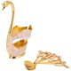 thumbnail image 5 of Juego de cucharas de postre de café de metal, organizador de cucharas de cisne de postre de frutas con 6 piezas de regalo de cuchara de helado de postre de café ER, 5 of 5