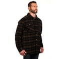 thumbnail image 5 of Bass Creek Outfitters Men's Plaid Bonded Winter Fleece Shirt Jacket, Sizes M-2XL, 5 of 11