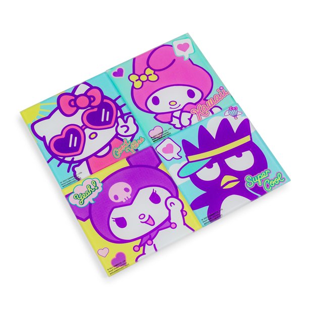 Set de posavasos de cristal Sanrio Hello Kitty and Friends x4
