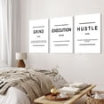thumbnail image 4 of Black and White Framed Canvas Inspirational Painting Wall Art Grind Hustle Execution Motivational Wall Art Decoration Posters Prints for Living Room Bedroom Office Decor Ready to Hang 12"x16", 4 of 6