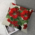 thumbnail image 7 of nygtbtfer Bloom Geranium Floral Pillow  Set of 2 Red Geranium Flowers Spring Summer Decorative Throw Pillow Covers Farmhouse Outdoor Decor Cushion Case for Home Couch Sofa White, 7 of 7