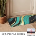 thumbnail image 3 of Teal Gold Marble Pattern Door Rugs,Washable Non Slip Door Mats Indoor,Decorative Door Mats,Entry Mat Indoor for Entrance,Bedroom,Kitchen,Bathroom,16"x47", 3 of 6