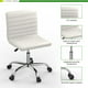 Smugdesk Chaise de Bureau Ergonomique Pivotante Sans Bras pour le Bureau et la Maison, Blanc – image 4 sur 9