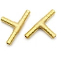 thumbnail image 4 of Juego de conectores de manguera de latón, 4 piezas, conexión en T de 8 mm para conexiones de mangueras neumáticas y de combustible, 4 of 5