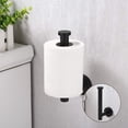 thumbnail image 3 of Soporte de papel higiénico de acero inoxidable, dispensador de portarrollos de papel higiénico, soporte de pared redondo medio abierto para baño y cocina, 3 of 8