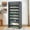 Gray-16, variant on AuroraX Dustproof Shoe Rack with Curtain Cover Cabinet 10 Tier Tall Closed Shoe Rack Organizer Coffee Free Standing Corner Space-Saving Sturdy Shelf Holds 30 Pairs Shoe Storage for Closet,Entryway