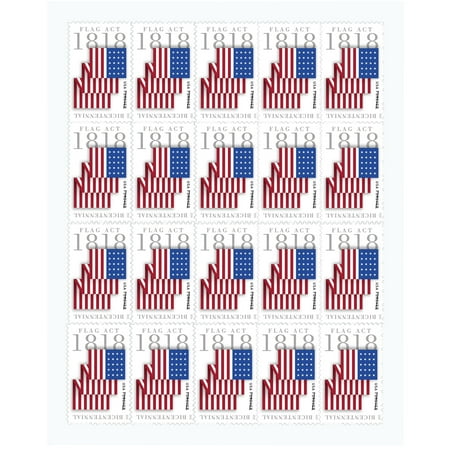 - Flag Act of 1818 Sheet of 20 USPS First Class Postage Stamp Celebrate American Stripes Star Patriotic Celebration Wedding (20 Stamps)