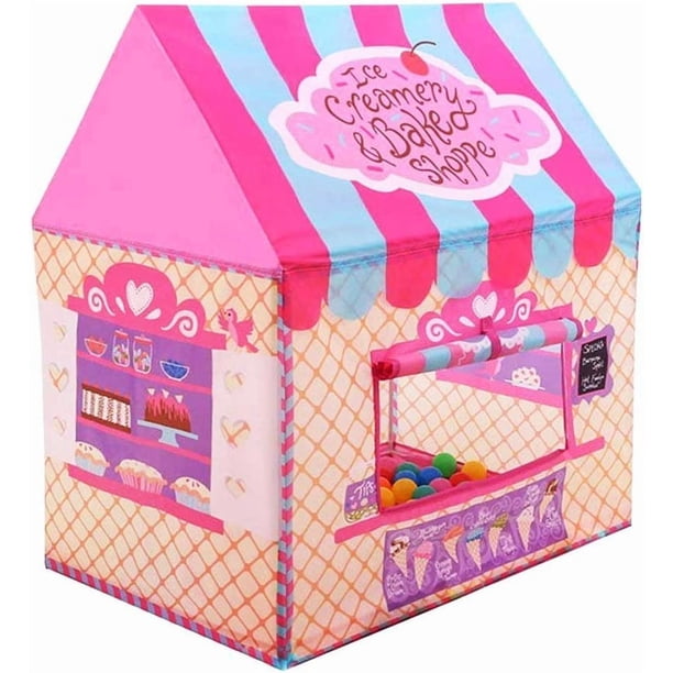 Tienda de juegos para niños, castillo de princesa rosa para niñas, casa de juegos portátil para exteriores, tiendas de campaña para fiestas infantiles
