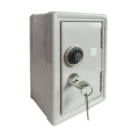 Mini Safe and Lock Box Money Box Digital Keypad Safe Box Steel Alloy Drop Safe Keypad Lock Perfect for Home Office Hotel Business Jewelry Gun Cash Use Storag White