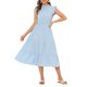 thumbnail image 2 of INSPIRE CHIC Vestidos Midi para Mujeres con Cuello Alto y Mangas con Volantes S Azul, 2 of 6