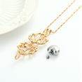 thumbnail image 4 of Personlized Lotus with Heart Urn for Ashes Cremation Jewelry for Ashes Urn Necklace Lockets for Human Ashes Pet Ashes Necklace, 4 of 5