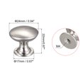 thumbnail image 2 of Caj?n Perillas, 2uds 24mm(0,94") Redondas Tirador Manijas Zinc Aleaci?n Cepillado Plata Unique Bargains perillas para gabinetes y muebles, 2 of 6