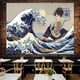 thumbnail image 1 of Papel pintado de estilo nórdico digno de Instagram para dormitorios, con diseño de chica Ukiyo-e, hecho de terciopelo grueso, 150 x 130 cm., 1 of 3