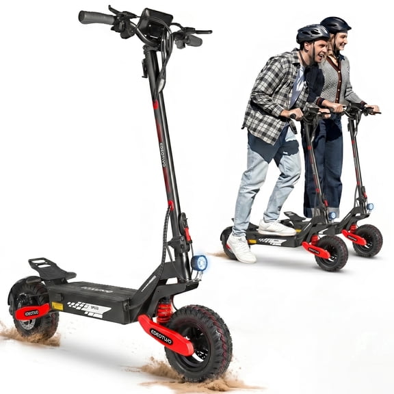 EOEOTWO GT06 Foldable Electric Scooter for Adults, 1200W Peak Motor, 30 MPH, 25-Mile Range, 11" Off-Road Tires, 330 lbs Load, UL 2272 Certified