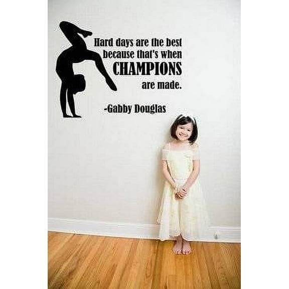 Wall Design Pieces Gabby Douglas Gymnastic Quote Kids Inspirational 16x12 Inches