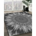 thumbnail image 2 of Ahgly Company Indoor Square Patterned Gray Wolf Gray Area Rugs, 6' Square, 2 of 6