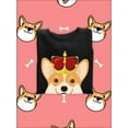 thumbnail image 3 of Royal Corgi Smiling Royal Crown Sweatshirt Women -Image by Shutterstock, Female 4X-Large, 3 of 4