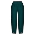 thumbnail image 4 of RXIRUCGD Capris d'Été Confortables et Amples pour Femmes, Jambes Larges, Mode Couleur Unie, Vert, Taille : 3TG, 4 of 5