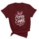 thumbnail image 2 of Fiudx Ofertas de La Semana Tops con Estampado de Moda para Mujer, Blusa de Manga Corta, Camisetas Divertidas con Cuello Redondo, 2 of 3