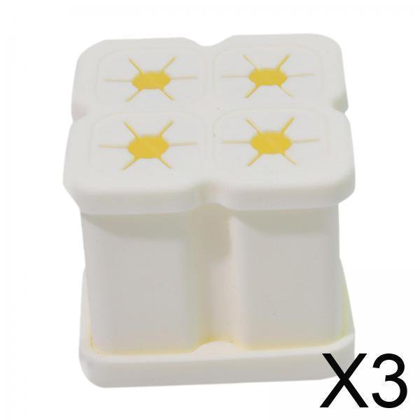 3xSoporte Para Cabezal De Cepillo De Dientes, Soporte De Silicona Para Cepillo De Dientes Para Tocador, Baño, Viaje, Beige, 4 Rejillas