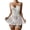 White, variant on Women Lingerie Sexy Lace A Line Slip Nightgown Set Adjustable Strap Sleepwear, Red XL