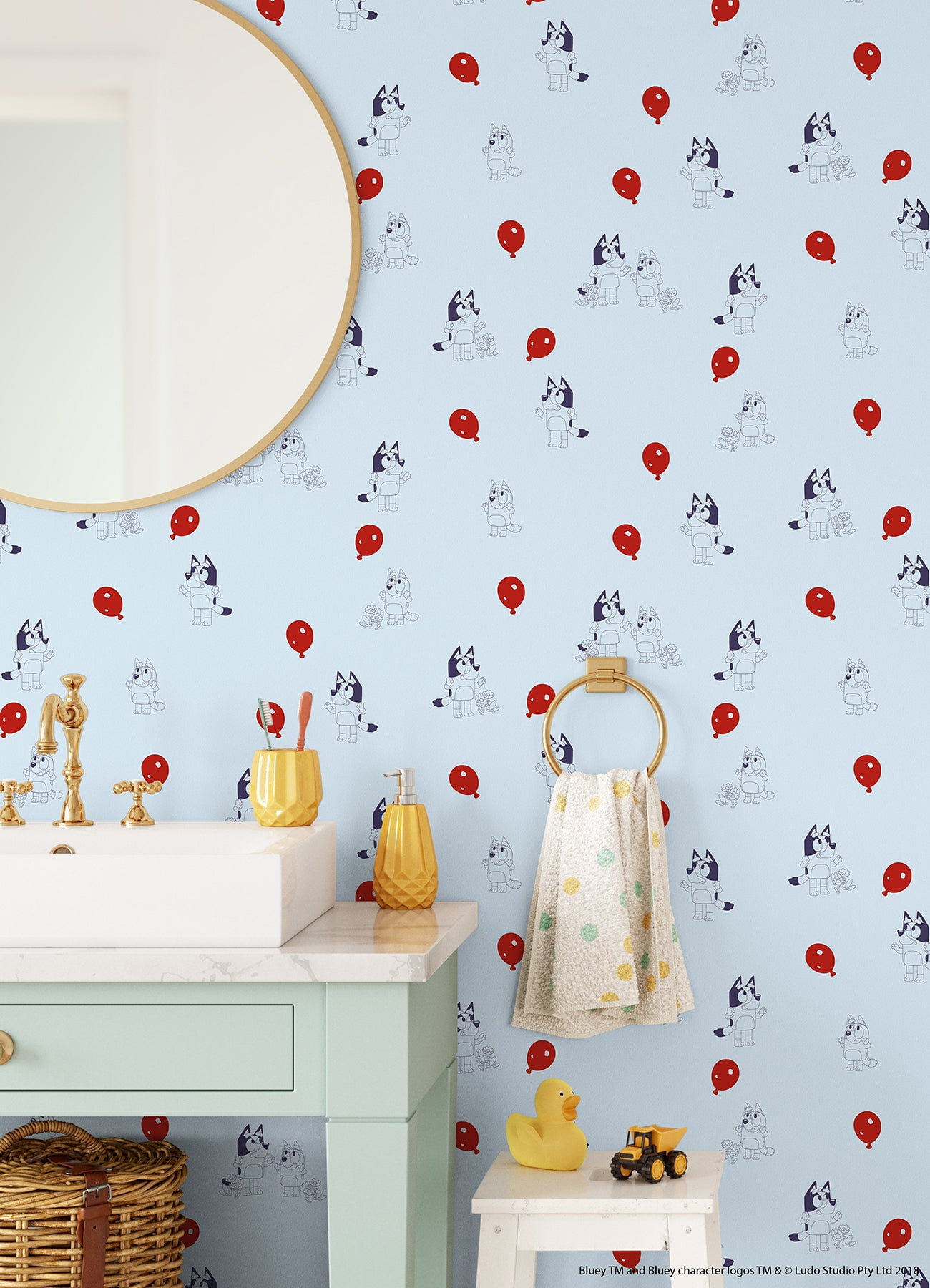 Bluey Keepy Uppy Peel & Stick Wallpaper