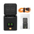 thumbnail image 2 of Camera Battery Charging Case for LPE6/ E6N/ E6NH/ E6P Batteries 2-slot Battery Charger with Card Slots OLED Screen PD Fast Charging Box Compatible with   5D Mark 5DS 6D, 2 of 7