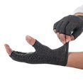 thumbnail image 5 of Gants de Compression de Récupération Sportive Unisexes Antidérapants Demi-Doigts, Noir, G, 5 of 5