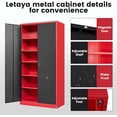 thumbnail image 4 of Letaya Metal Garage Storage Cabinets with Lock Door and Adjustable Shelves, Steel Tool Cabinets for Home,Office,Warehouse Organisieren (White, 75" H), 4 of 15