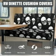 thumbnail image 4 of FOR U DESIGNS Skull Pattern 2 Pcs RV Dinette Cushion Covers Replacement RV Dinette Booth Seats Cover Elastic Sofa Chair Cover Furniture Protector for RV Camper Car Bench, 4 of 7