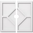 thumbnail image 2 of Ekena Millwork CMP16EY2-02000 16 Po OD x 2 Po ID Carré Embry Architecture Grade PVC Contemporain Médaillon de Plafond - 2 Pièces, 2 of 4