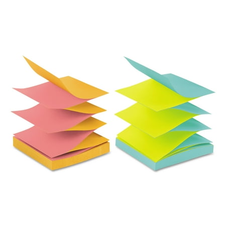 Post-it Pop-up Notes Original Pop-up Refill, Alternating Cape Town Colors, 3 x 3, 100-Sheet, 12/Pack