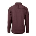 thumbnail image 3 of Men's Cutter & Buck  Burgundy Washington Commanders Helmet Mainsail Sweater-Knit Half-Zip Pullover Jacket, 3 of 3