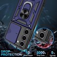 thumbnail image 5 of Compatible with Samsung Galaxy S23 Plus Case,Galaxy S23+ Plus Case with HD Screen Protector with Slide Camera Cover, 360°Rotation Ring Kickstand [Military Grade] Case for Galaxy S23 Plus,Blue, 5 of 15