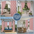 thumbnail image 5 of 1 Panel Outdoor Curtains for Patio Waterproof 54"x84", Coral Pink Morocco Weatherproof Privacy Outsides Curtains, Vintage Geometric Plaid Mahbudium Grommet Thermal Drapes for Cabana Porch Pergola, 5 of 8