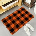 thumbnail image 5 of Anti Fatigue Kitchen Mat Set of 2 Cushioned Kitchen Floor Mats Kitchen Rugs Non Slip Kitchen Runner Rug Rustic Orange Halloween Black Buffalo Check Plaid Pattern (15.7"x23.6"+15.7"x47.2" inches), 5 of 6