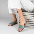 thumbnail image 5 of Journee Womens Brinsley Croco Texture Sling Back Flat Sandals, Widths Available, 5 of 10